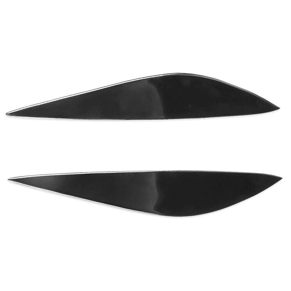 2x For C-Class W204 2008-2011 Black Headlight Eyebrow Eyelid Cover n