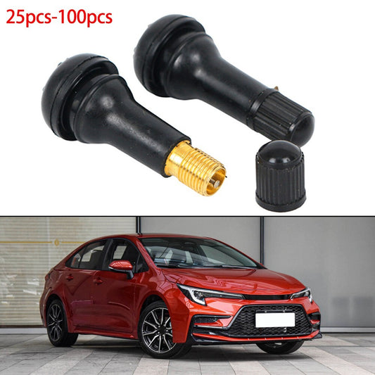 Tire VALVE STEMS TR 413 Snap-In Car Auto Short Rubber Tubeless Tyre Parts Black v
