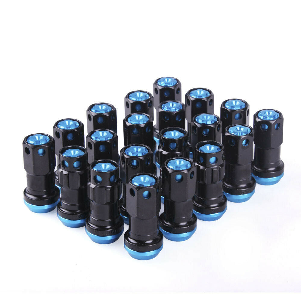 20pcs Blue M12 x 1.25 mm Composite Close End Heavy Duty Wheel Lug Nuts R40 Q