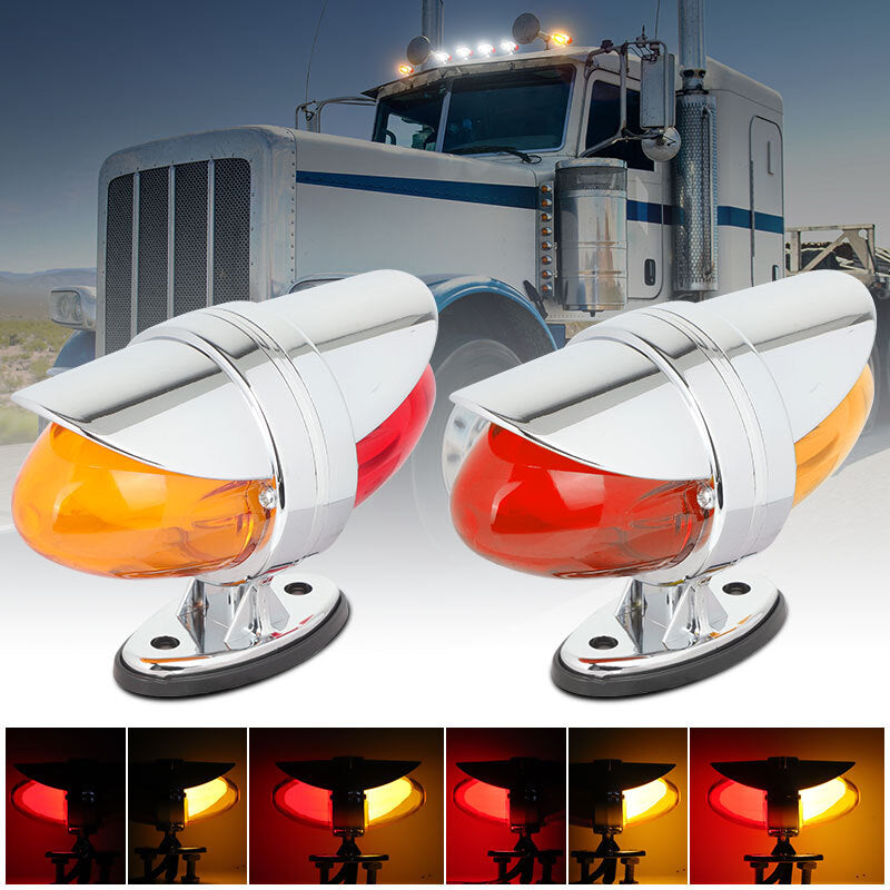 2x 36 LED Double Face Side Marker Lamp for Mini Pedestal Light Truck Trailer Lorry