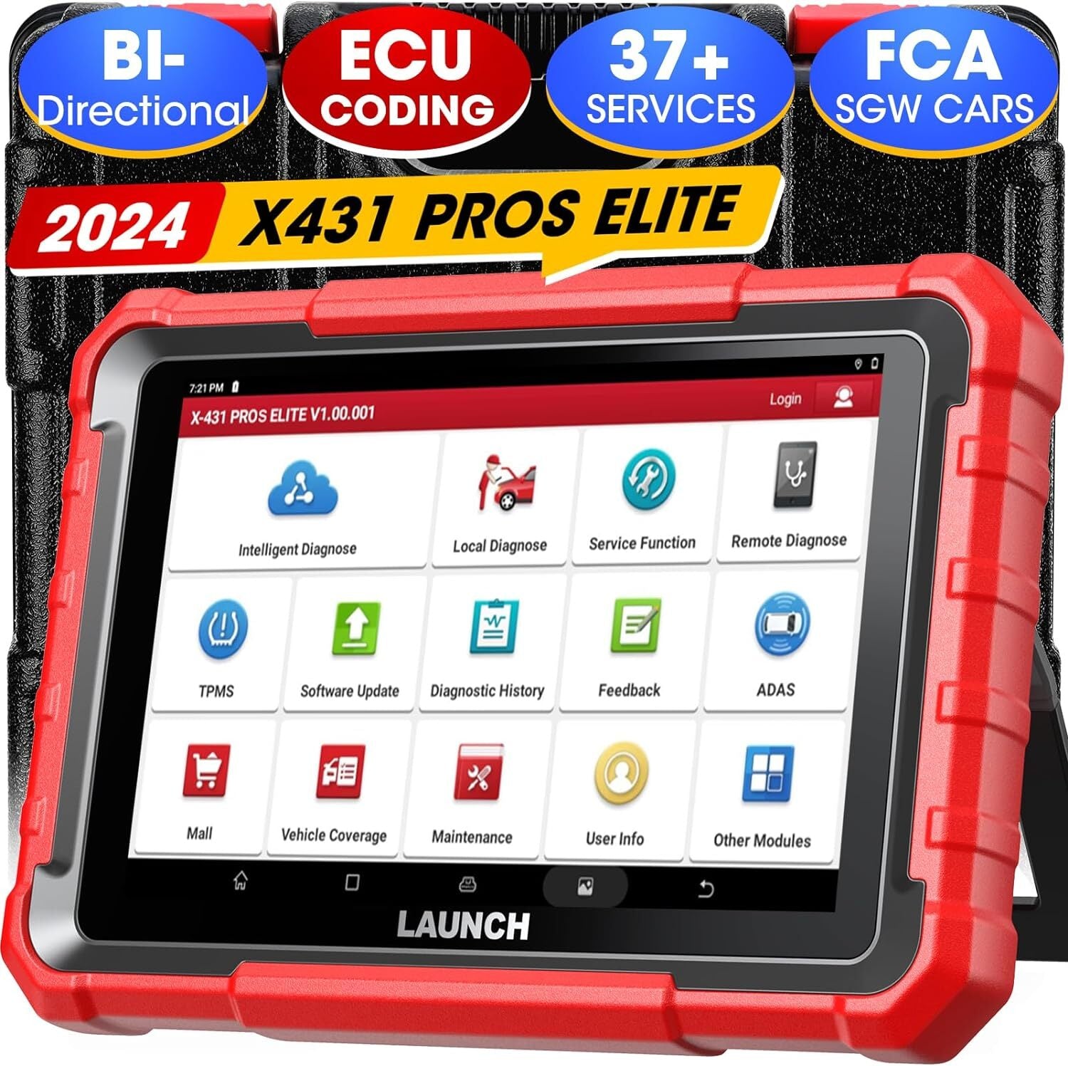 Launch X-431 PROS ELITE Auto Full System Diagnostic Tool with CANFD EC.U Coding