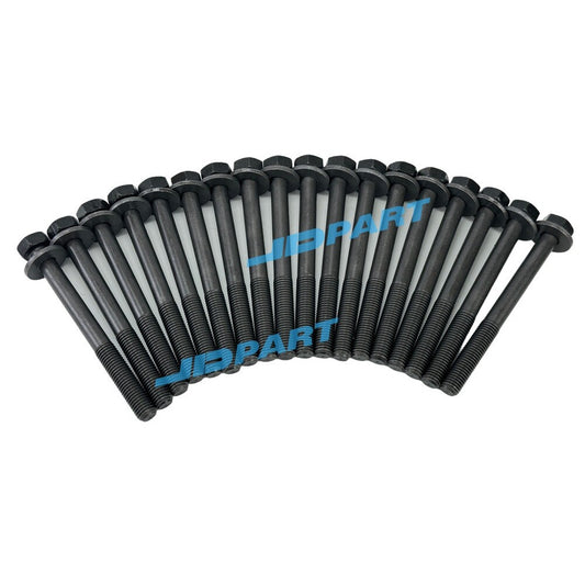 18-piece 4J1 cylinder head bolts for Isuzu excavator engine parts -