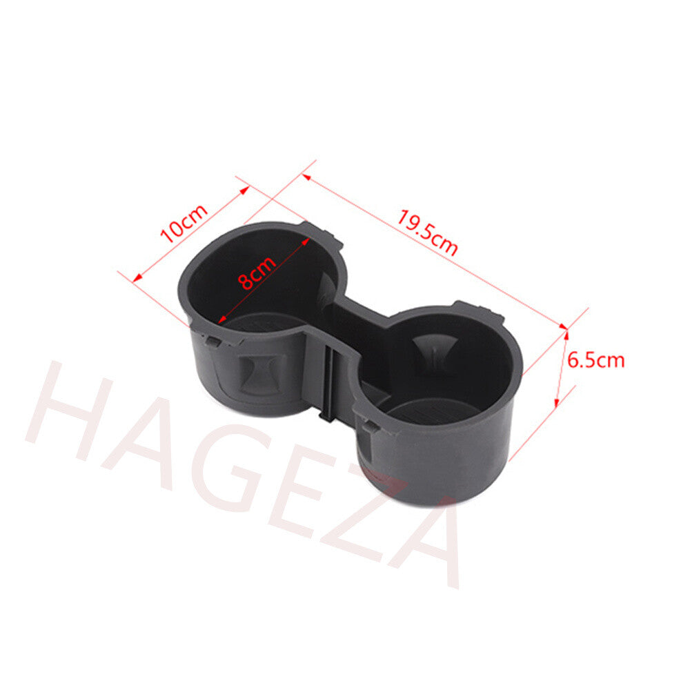 Black Front for Seat Dual Cup Holder Rubber Insert Cover Fit for Ford F150 2015-2022