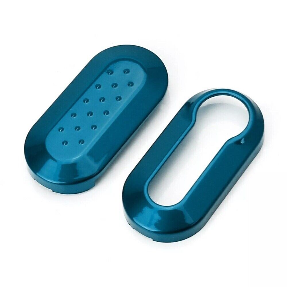 Blue Fob Shell Cover for FIAT 500 500L 500X for Abarth 3-Button Folding Key Parts n