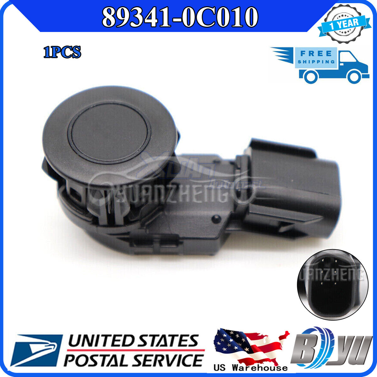 Bumper Parking Sensor Black for Toyota RAV4 Tundra Tacoma 2014-2018 89341-0C010