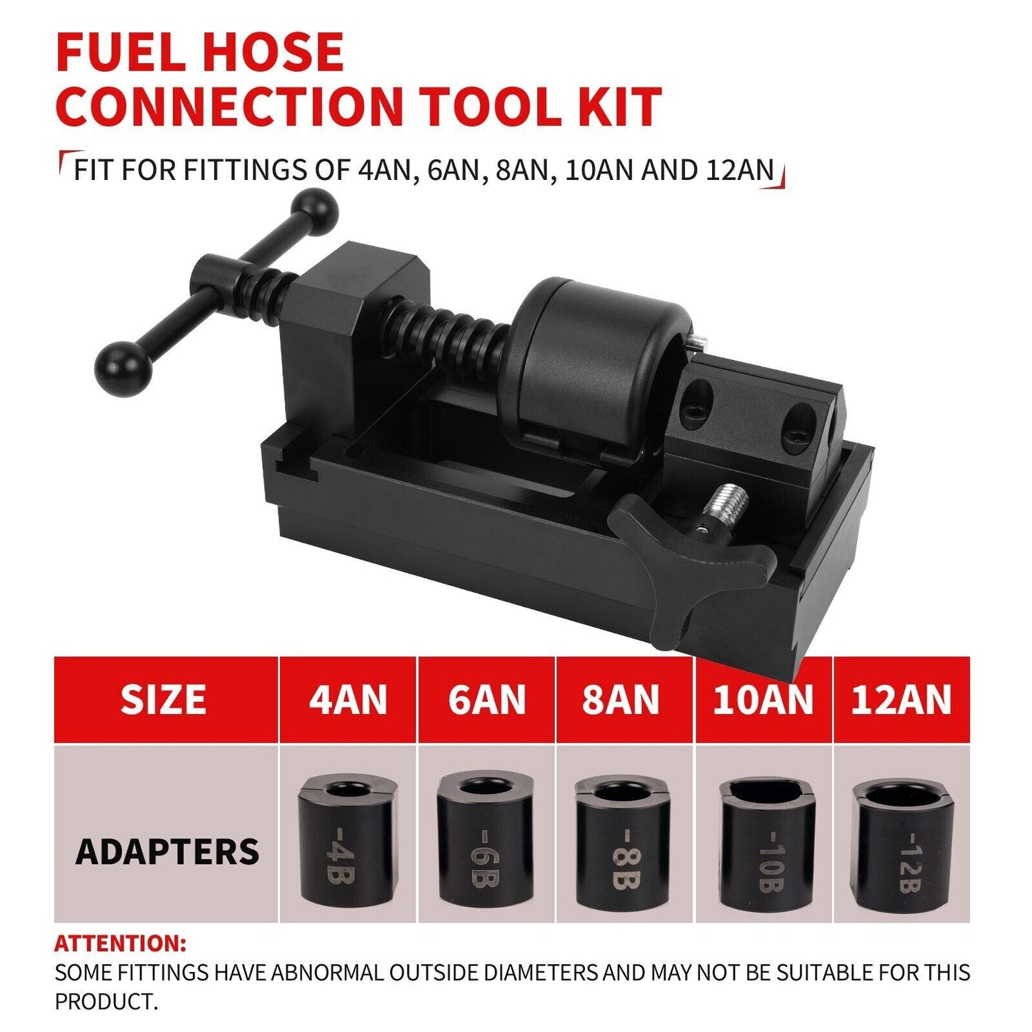 Set Fuel Line Fittings Installation Tool Fuel Hose Connect Tool For 4AN to 12AN Q
