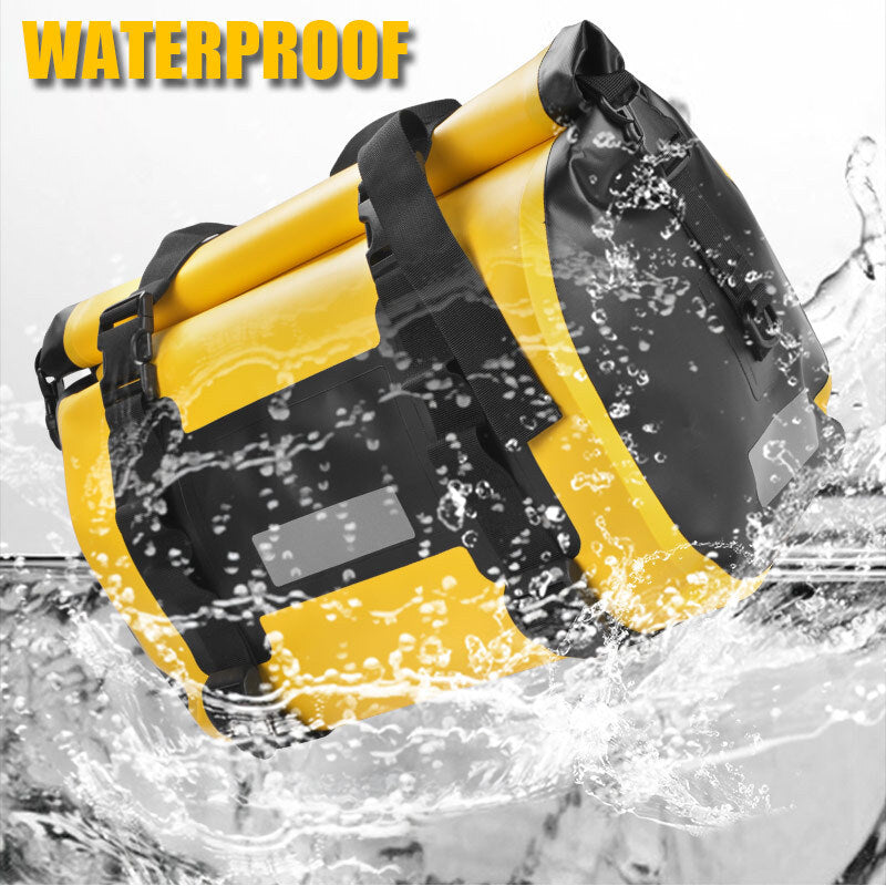 60L Pair Waterproof Motorcycle Saddlebags Saddle Panniers Rear Side Bags Yellow