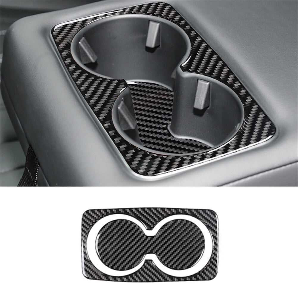 Red Carbon Fiber Center Vent Adjusts Frame Cover Trim for KIA Cadenza 2014-2016 v