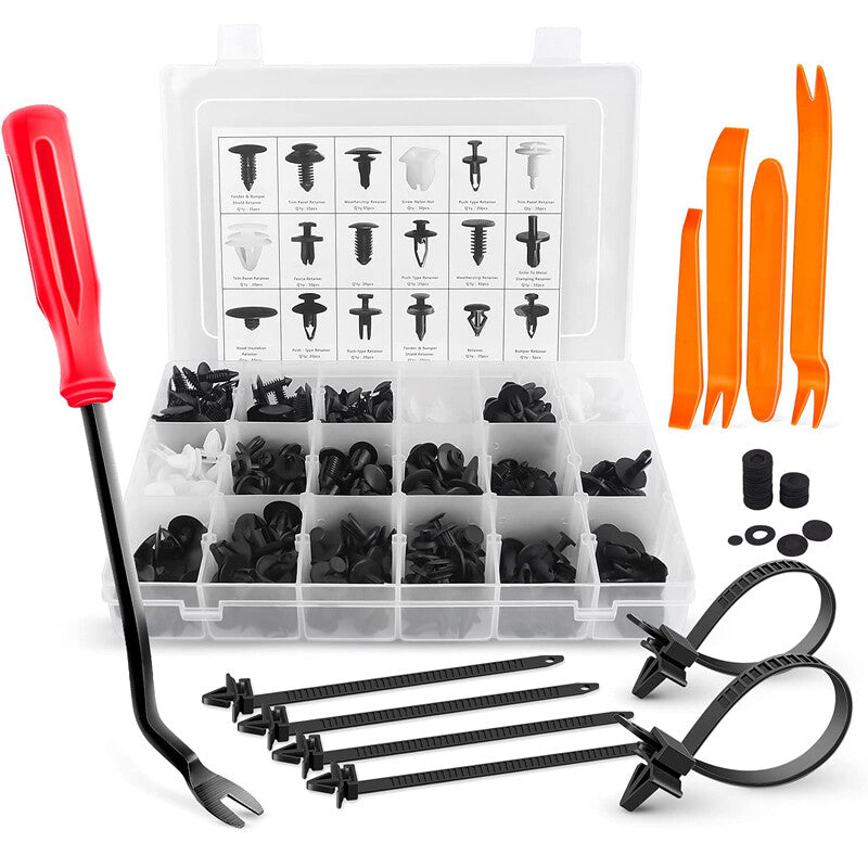 415-piece pack of car fasteners and clips, 18 sizes available, selling plastic rivets. n