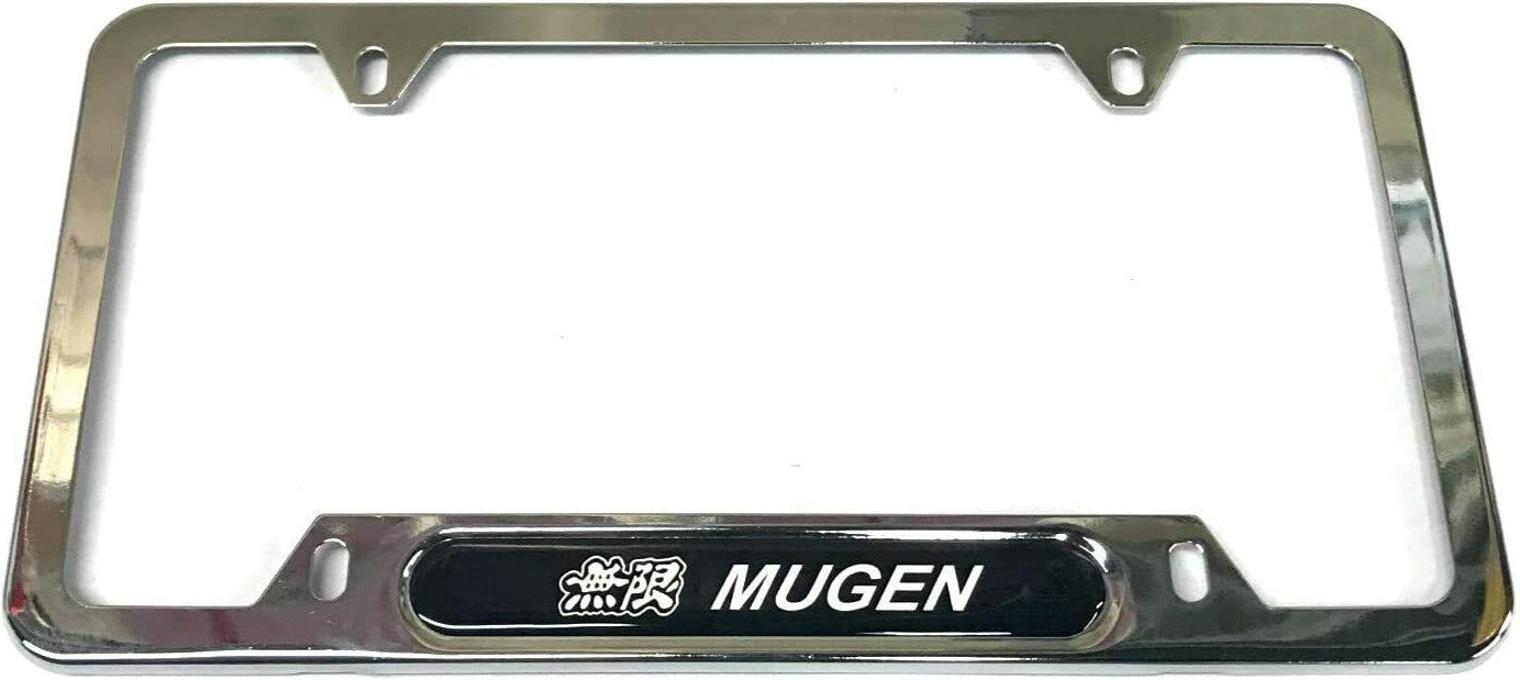 2. Car front and rear license plate frame cover, boot, trunk cover, suitable for Mitsubishi chrome-plated