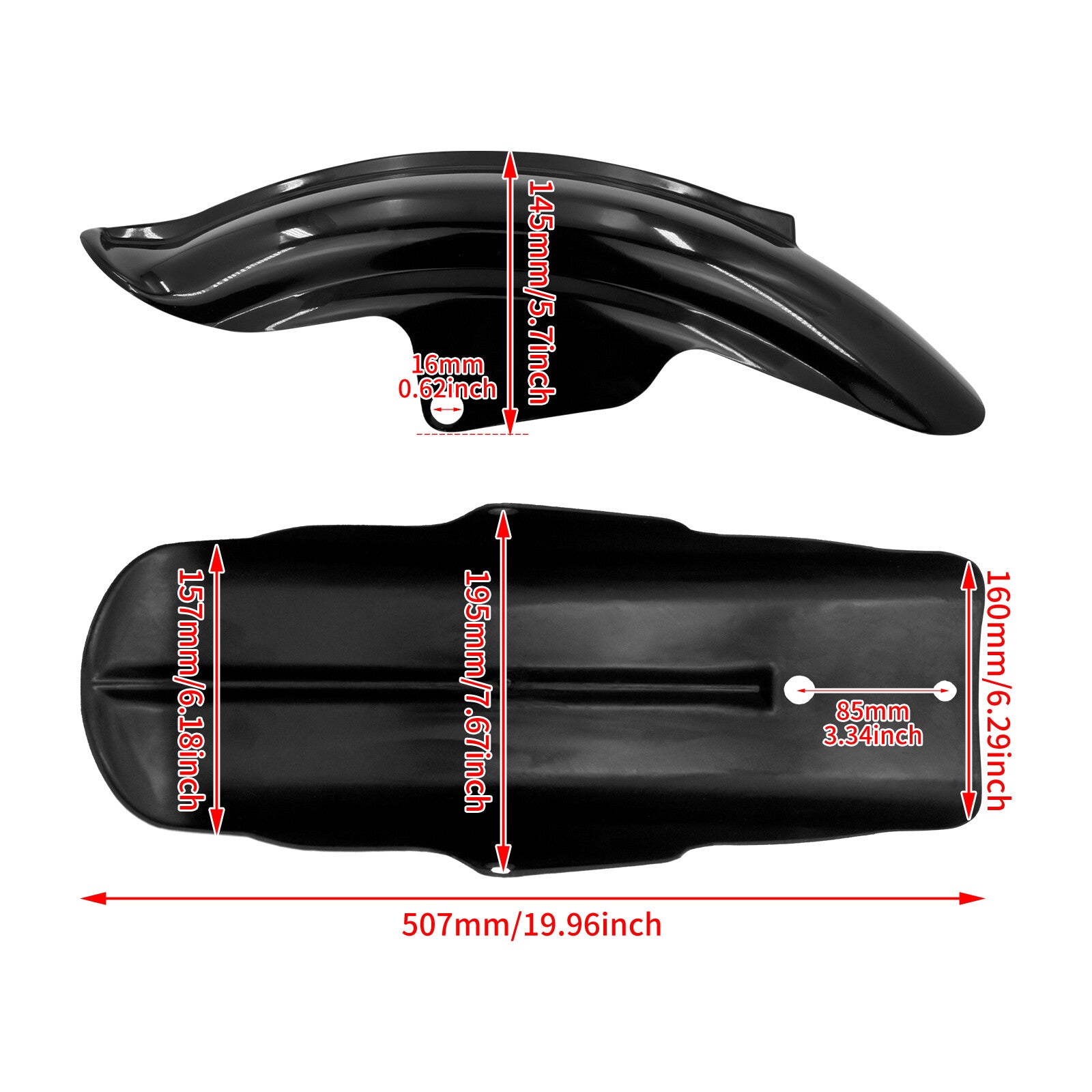 Rear Mudguard Fender Fits for Harley Sportster 883 1200 Cafe Racer Chopper 94-03