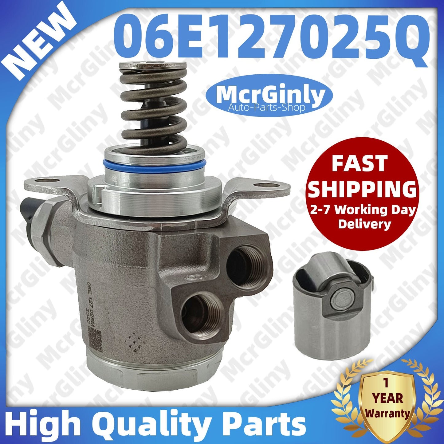 High-pressure fuel pump with Tappet 06E127025Q, suitable for Audi A4, A5, A6, for A8 , Q5 06L109311- n