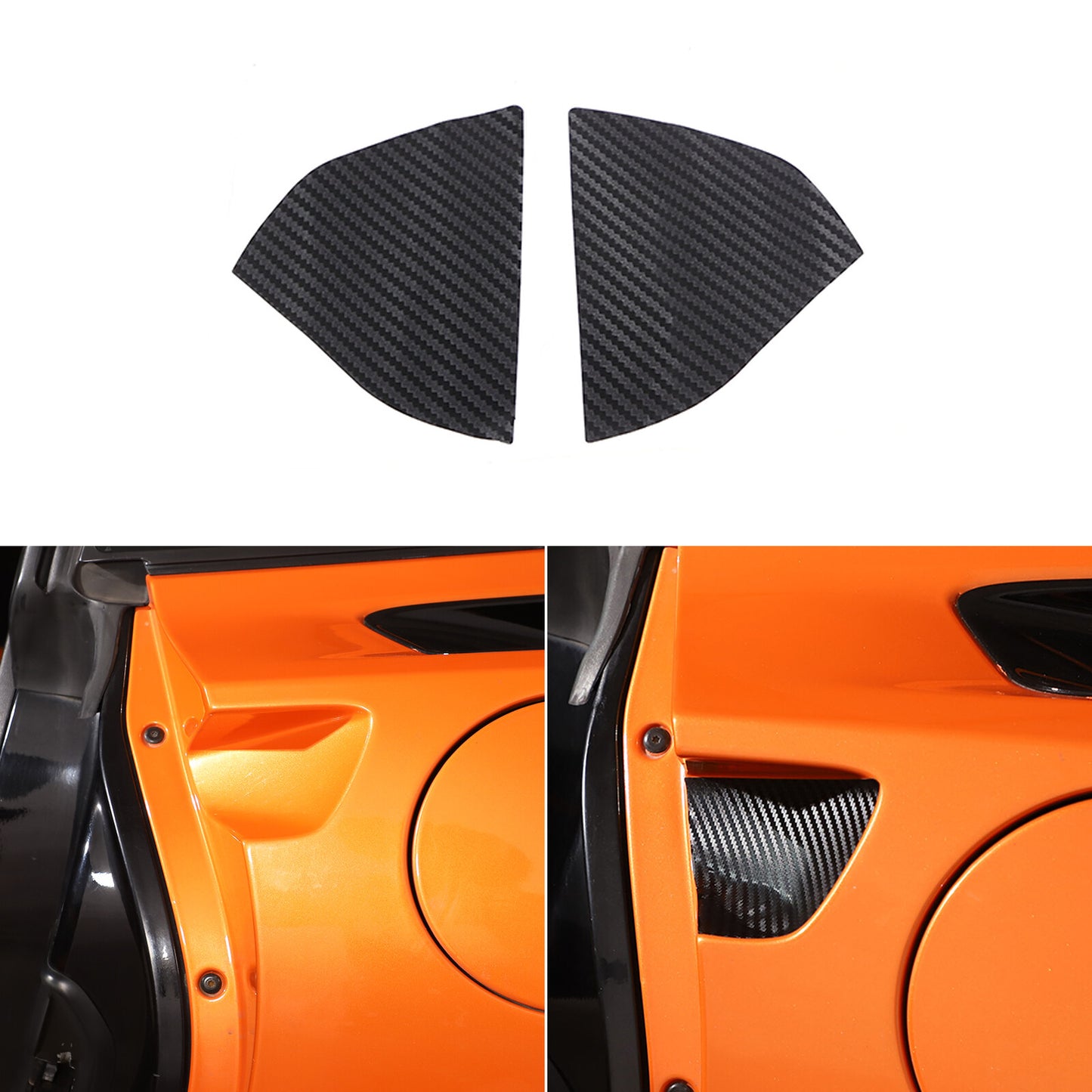 Suitable for 2014-2019 C7 for Corvette door handle protection vinyl decal carbon glitter 2-piece set - n