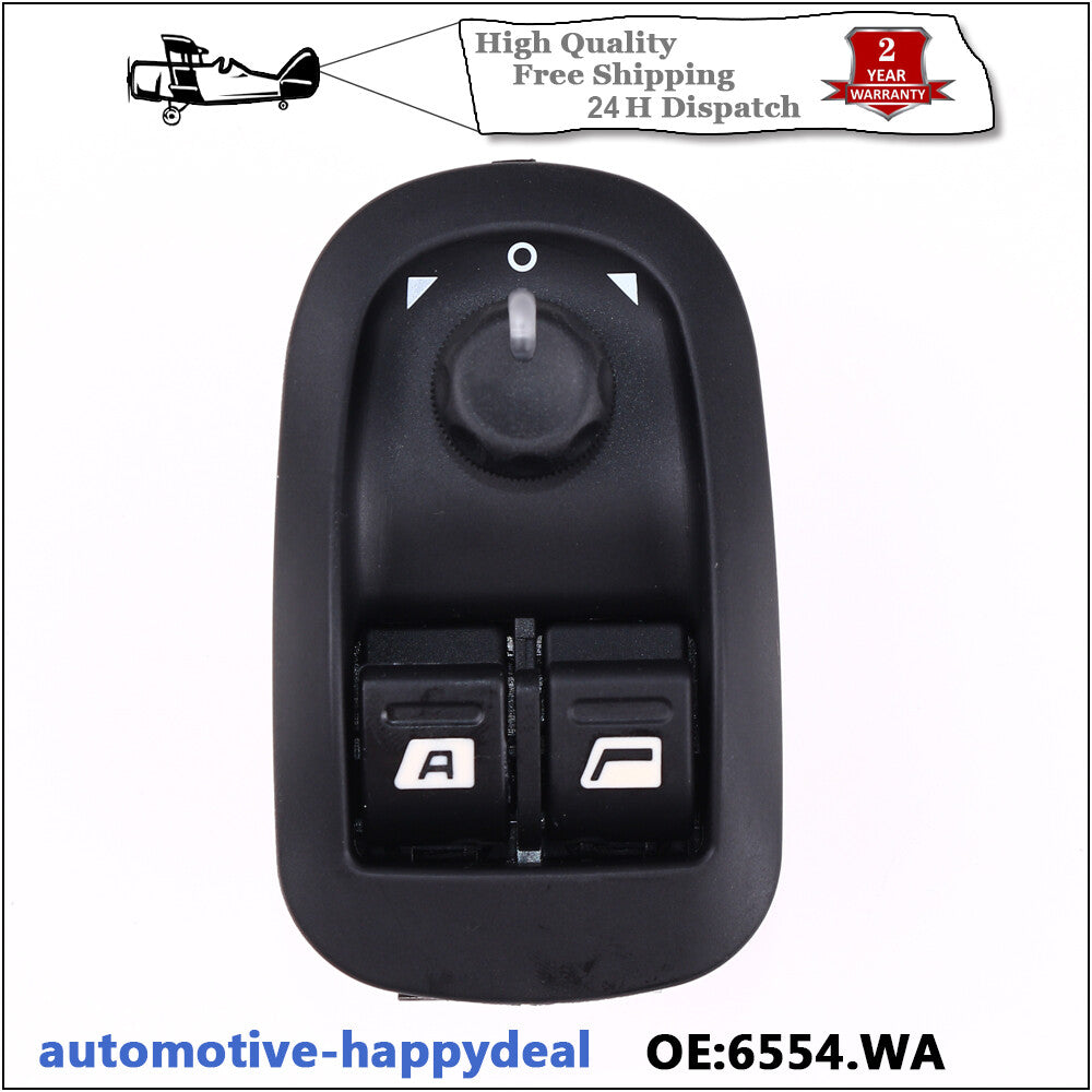 Electric Window Switch Mirror Button 6554.WA for Peugeot 206 306 Expert Jumpy