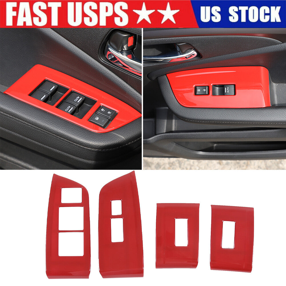 Red interior center control air socket trim cover for Toyota 86/ for Subaru BRZ 2022+