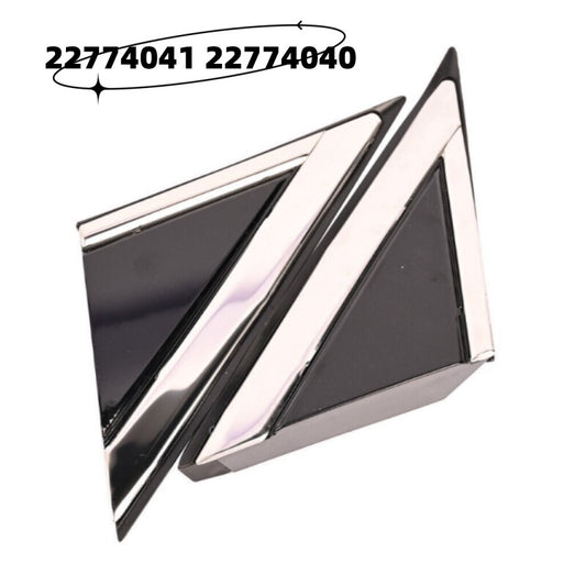 Left and right side views of mirrored fender corner trim covers for Cadillac SRX 2010-16- n