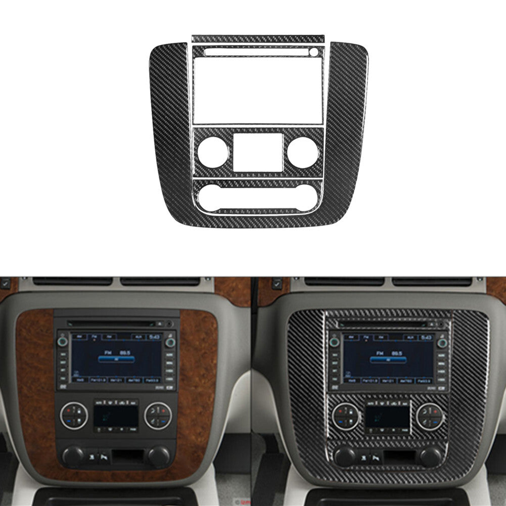 Carbon Fiber Manual Climate Control Trim For Silverado/tahoe/ for sierra 2007-2014 B v