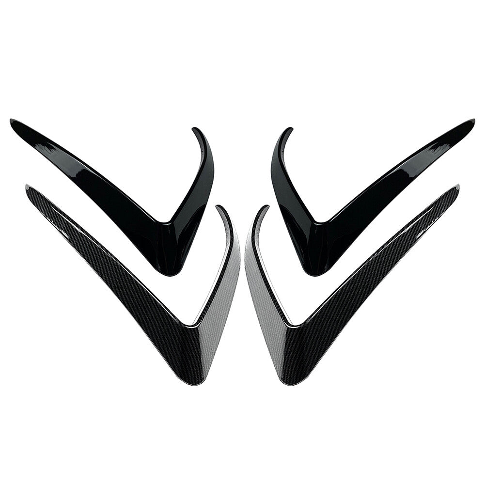 Carbon Fiber Car Front Fog Light Lamp Eyebrow Cover Trim for Tesla Model X 15-20 Q