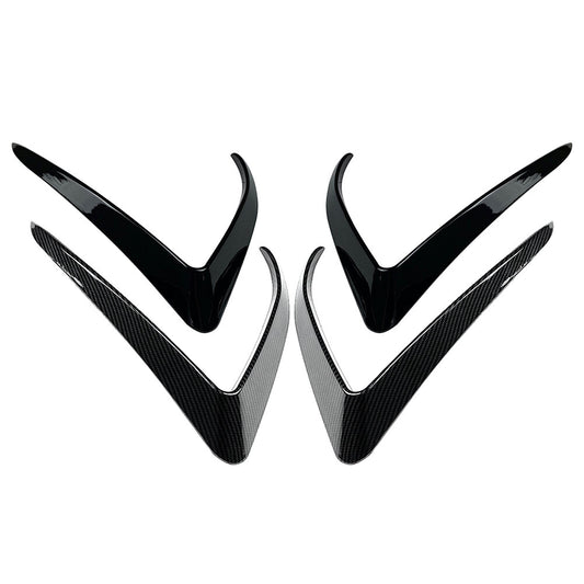 Carbon Fiber Car Front Fog Light Lamp Eyebrow Cover Trim for Tesla Model X 15-20 Q