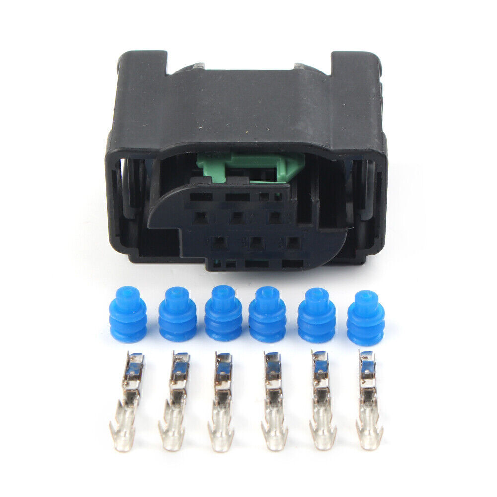 Fit Electronic Throttle Body Plastic 1 Connector w/6 Pins and 6 Seals Set Q