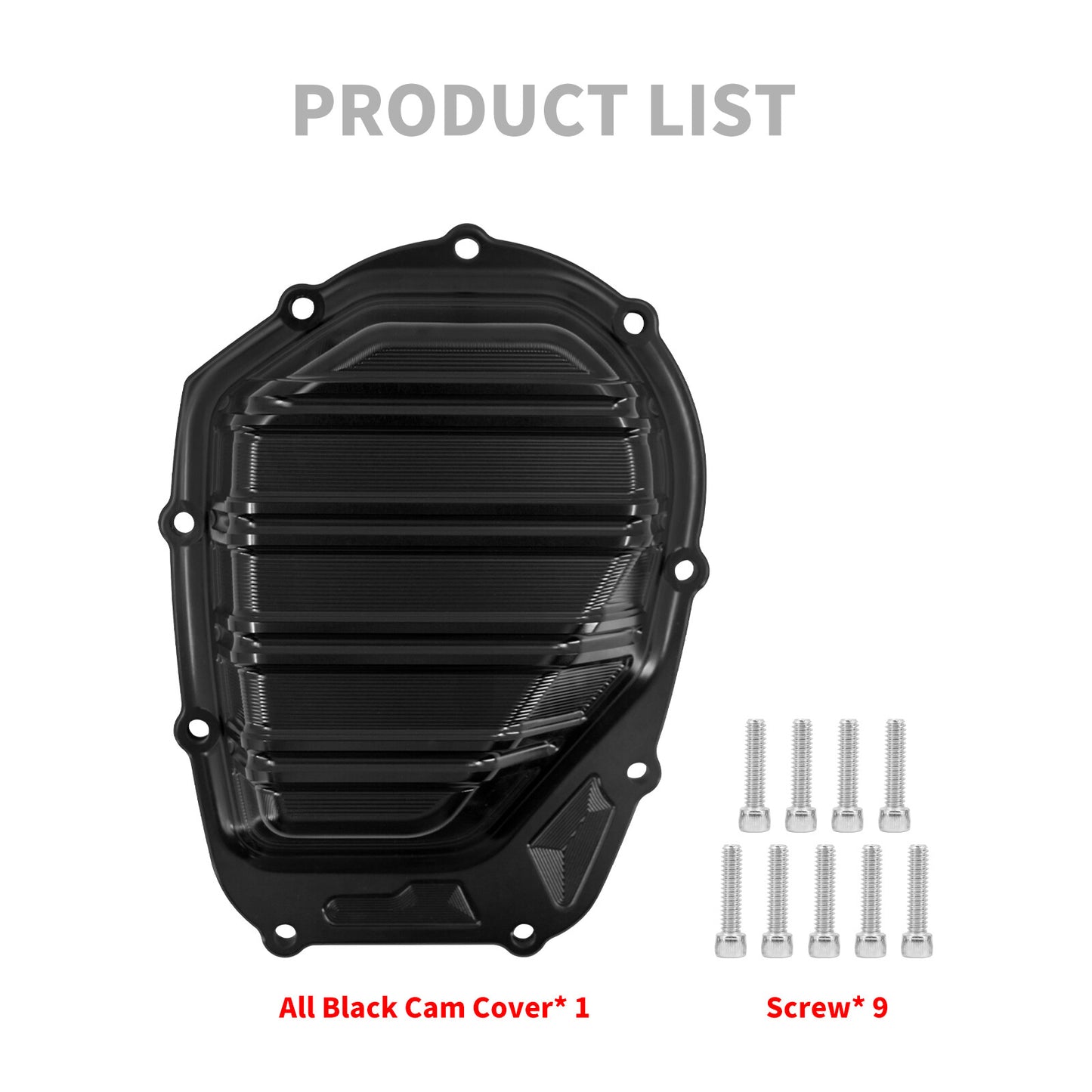Black Side Cam Engine Cover Fit for Harley Touring Road Electra Glide 2017-2023 Q
