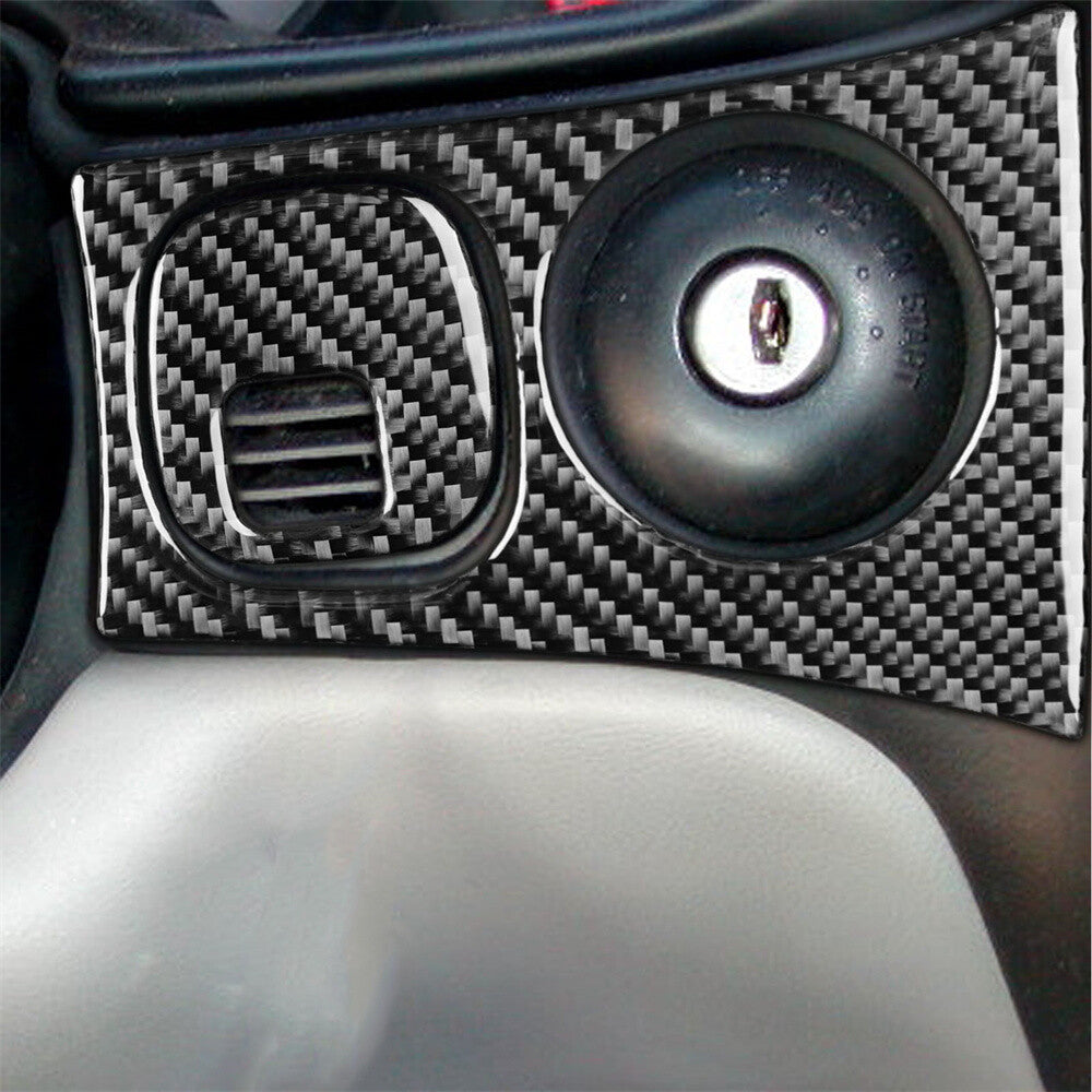 2¡ÁCarbon Fiber Key Ignition Switch Panel Cover for Chevrolet for Corvette C5 1998-04