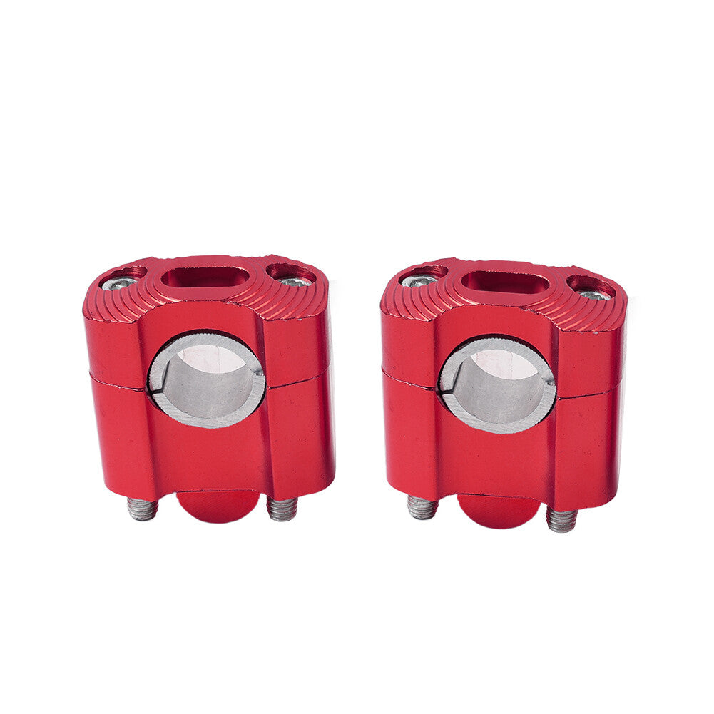 Red HandleBar Fat Bar Mount Clamps Risers Adaptor 7/8 to 11/8 Dirt Pit Bike ATV