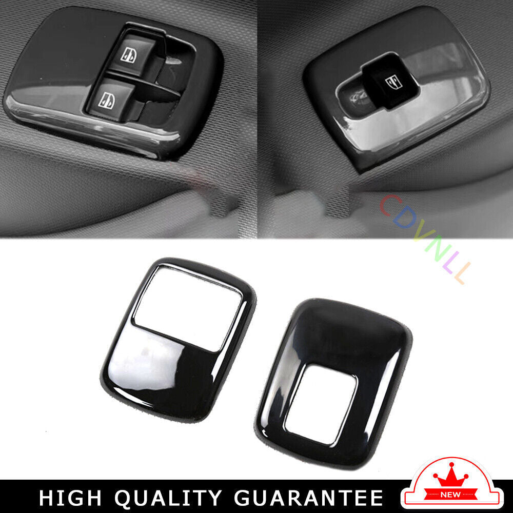 Glass Window Lifting Lock Panel Trim for Mercedes-Benz for SMART 15-18 Bright Black