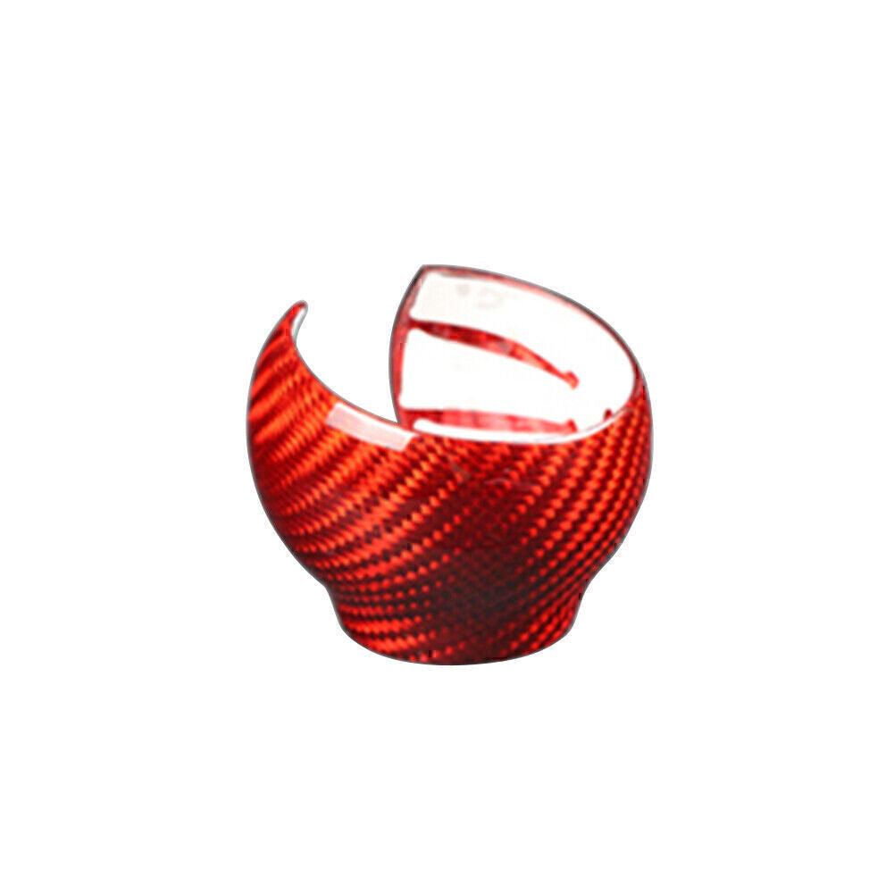 Carbon Fiber Gear Shift Knob Cover Trim for Audi Q3 2013-2018 2017 2016 2015 Red