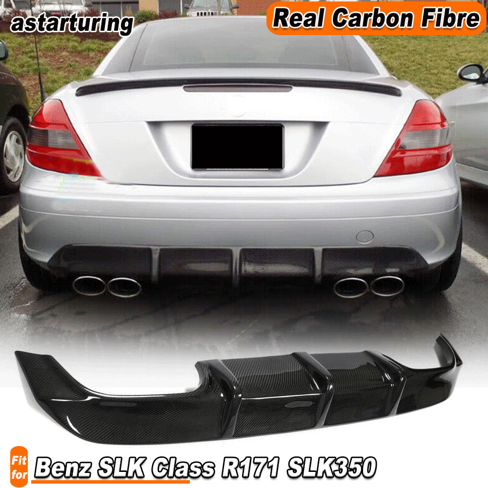 Fit for Benz SLK Class R171 SLK350 2004-10 REAL Carbon Rear Bumper Diffuser Lip