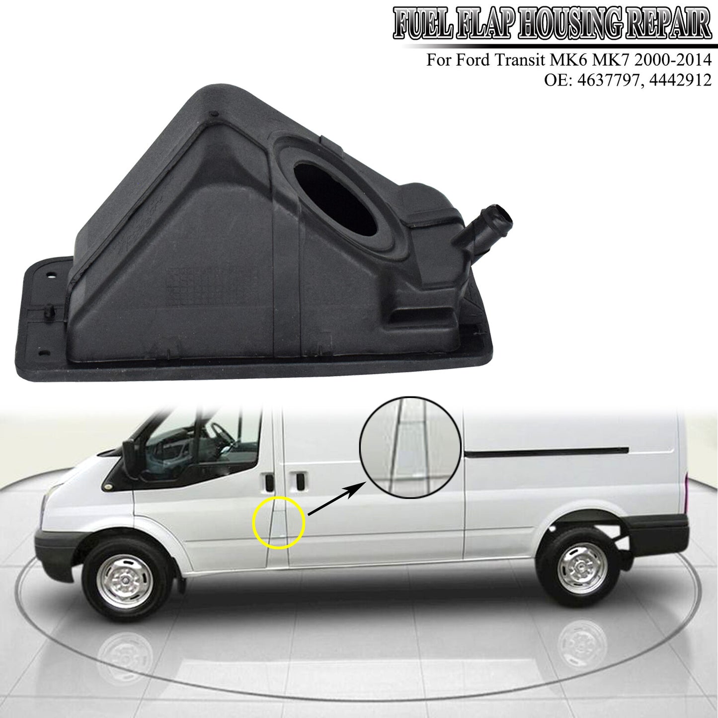 1pc Fuel Tank Filler Pipe Door Housing Flap  for ford  Transit MK6 MK7 2000-2014 Q