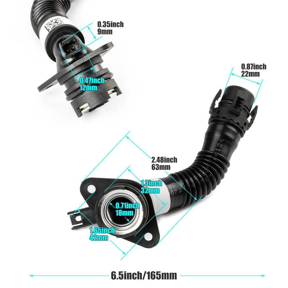 Crankcase ventilation hose valve cover 11127584128 suitable for E82, E88, F10, F12, F13- v