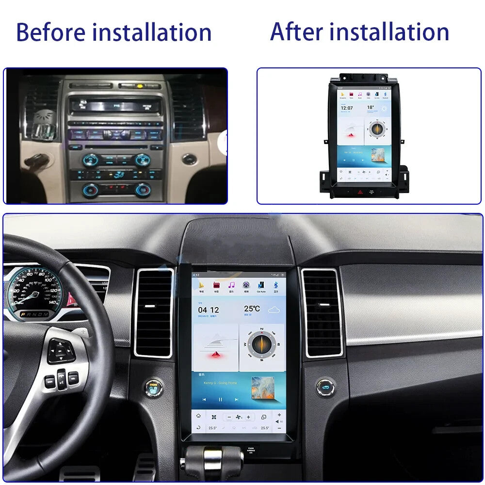 1Din Android Car Radio GPS Stereo Receiver 64G For Taurus 2010-2018 n