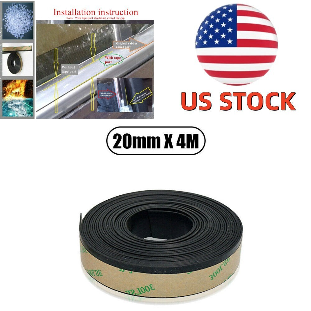 4-meter rubber sealing strip molded for automotive front and rear window trim glass edges - n