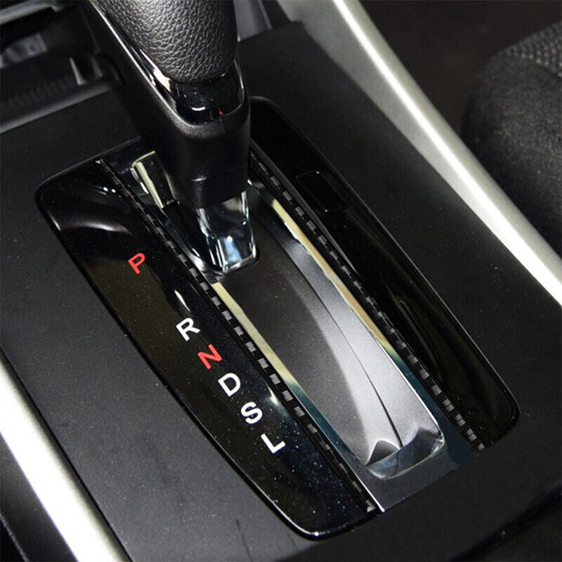 Real Carbon Fiber Car Gear Shift Panel Cover Trim Fit for Honda Accord 2014-2017