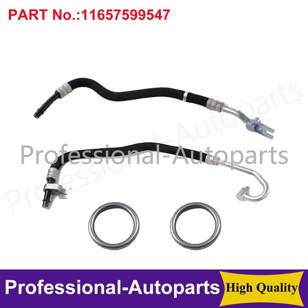 17227567207 Inlet Outlet Engine Oil Cooler Line&Seals for BMW E90 E91 Q