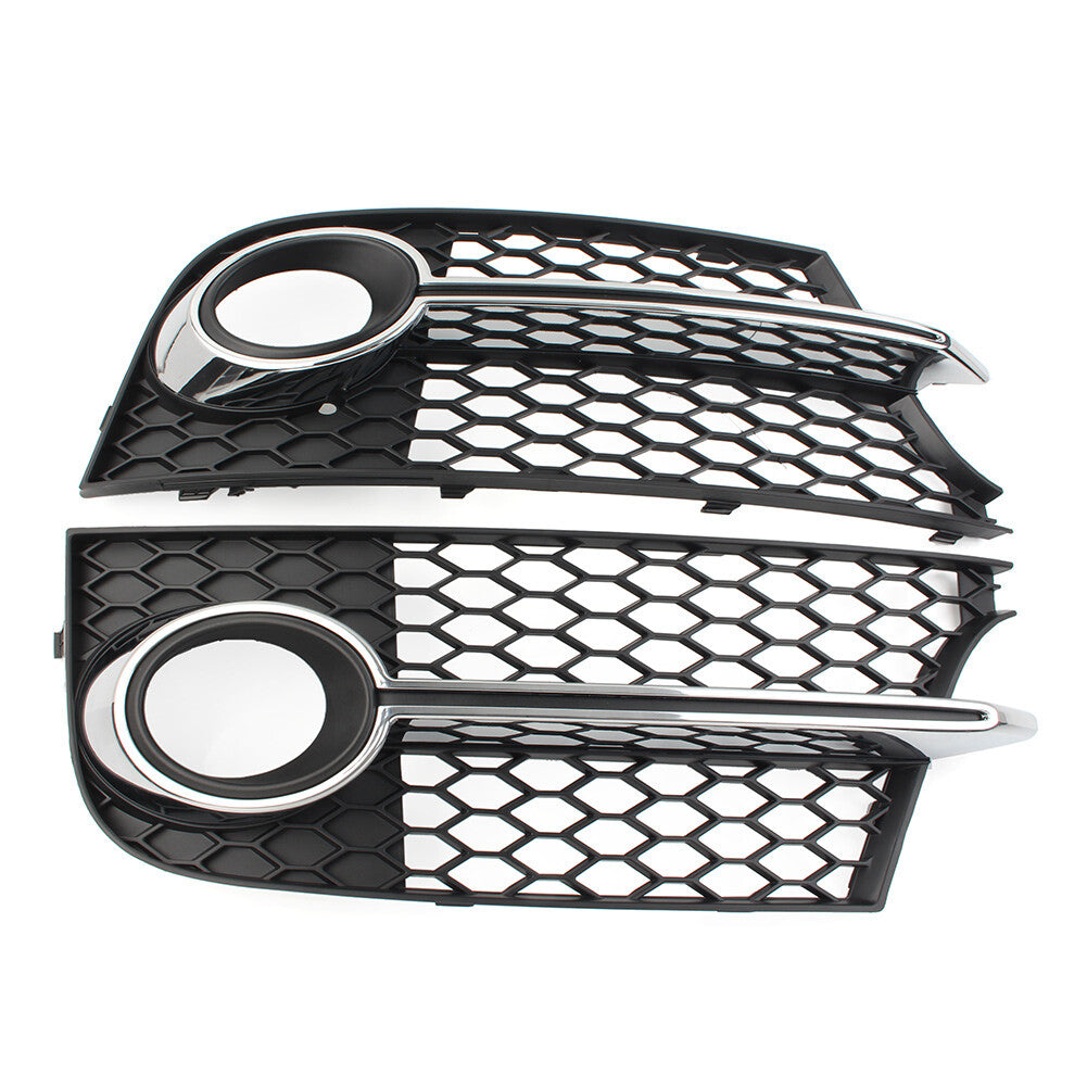Front Bumper Honeycomb Fog Light Grille Cover for Audi TT MK2 TTS 2011-14