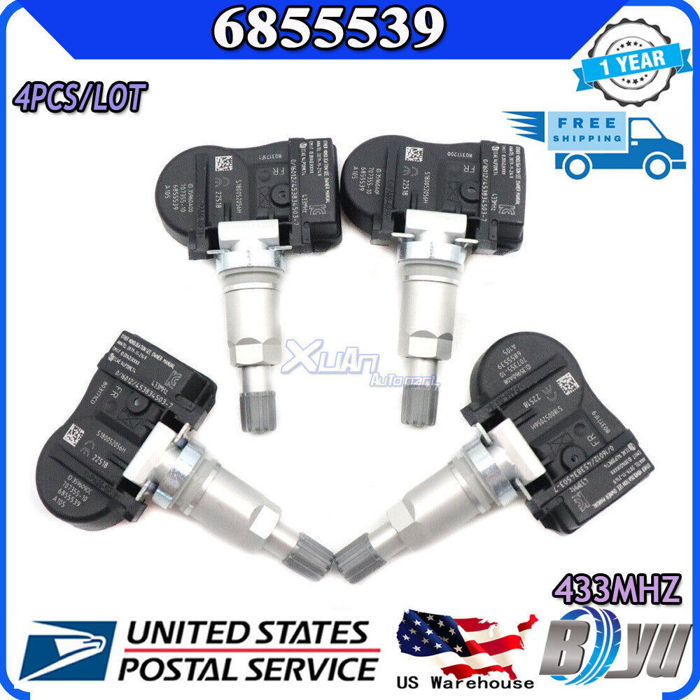 4PCS 6855539 TPMS for BMW 2 3 4 Series i3 i8 X1 X2 X5 for Mini Tire Pressure Sensor