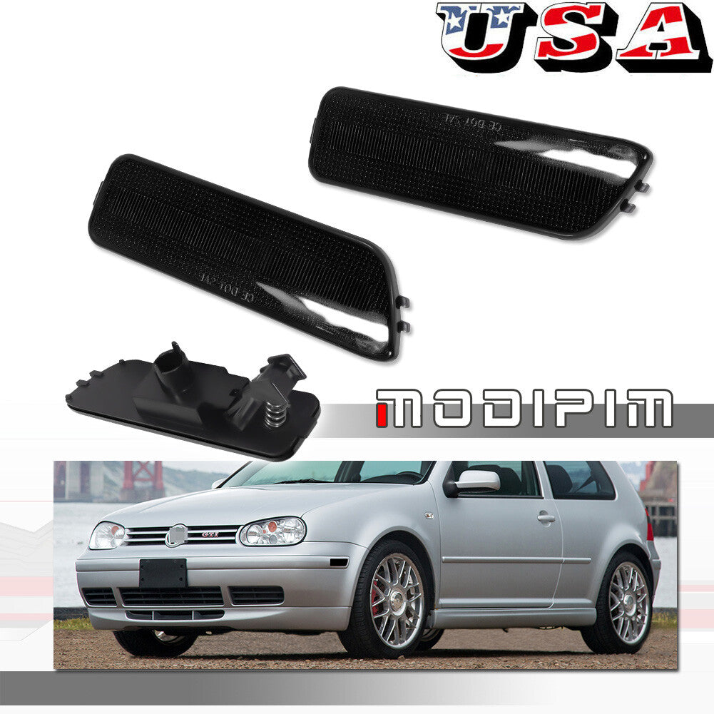 Smoke Black Front Side Marker Light Cover for for VW MK4 for Golf R32 GTI for Jetta Cabrio- v