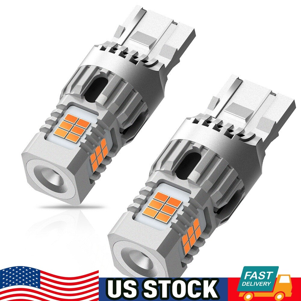 Limo Plus 7440 Canbus LED Turn Signal Light W21W Bulb Amber No Load Resistor - v