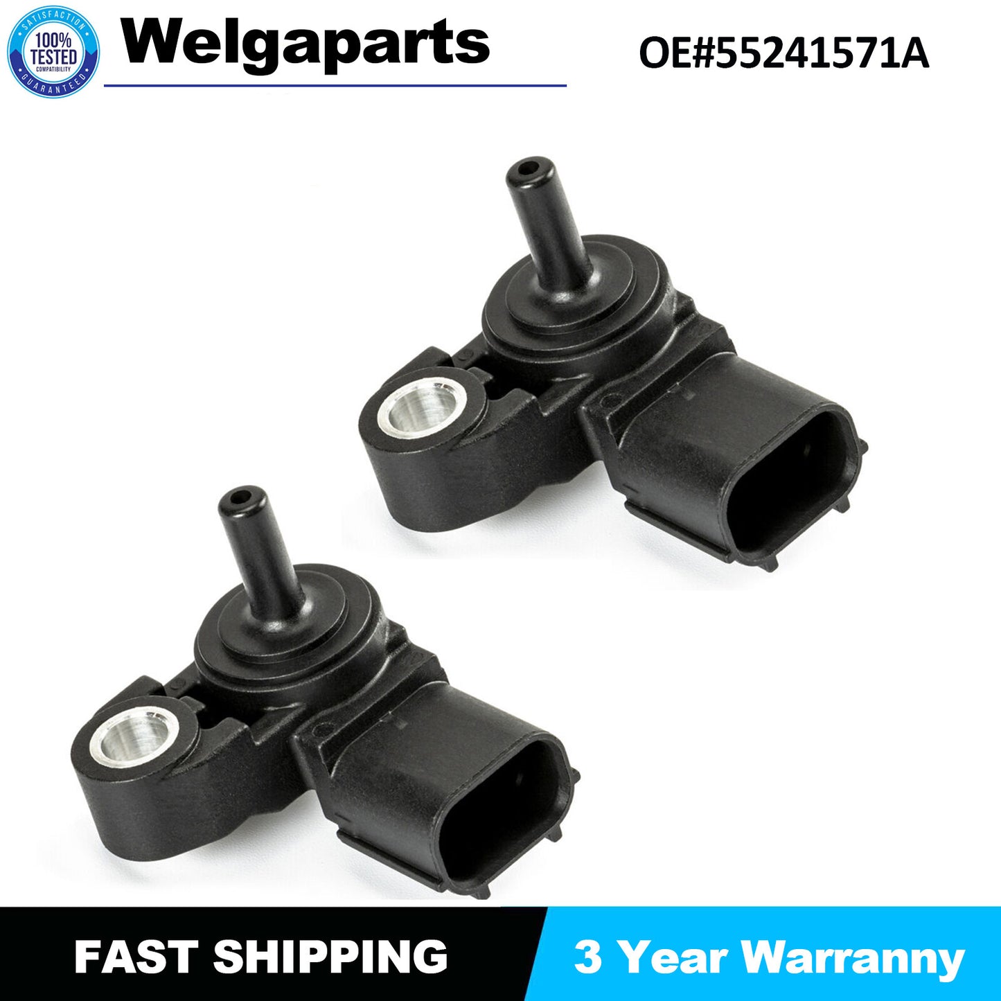 2X MAP Mass Air Pressure Sensor for Ducati 2016 1299 Panigale Diavel 55241571A