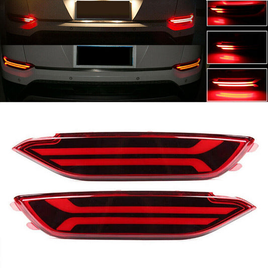 LED Rear Bumper Reflector Lamp DRL Brake Fog Light for Hyundai for Tucson 2017-2018 n