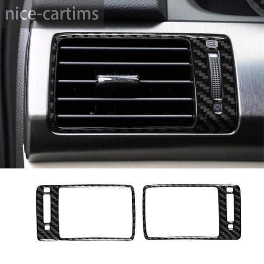 Carbon Fiber Interior Side Air Vent Outlet Panel Trim for Honda Accord 2013-2017