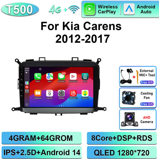 for Kia Carens 2012-2017 Android Car Radio GPS CarPlay Multimedia Player Screen