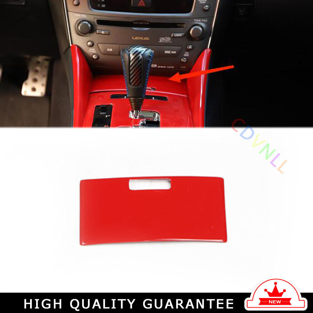 Console Storage Box Cover Trim Decoration Fit for Lexus IS 2006-2011 Bright Red