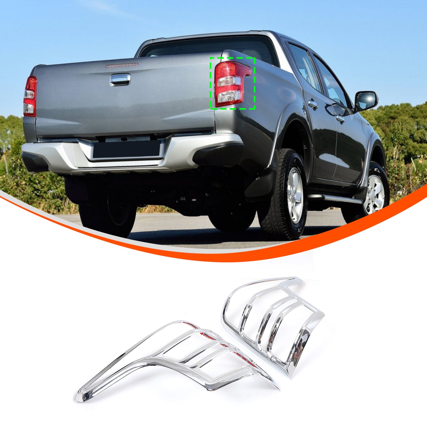 Chrome taillight cover trim suitable for Triton L200 Mq 2015-2018 n
