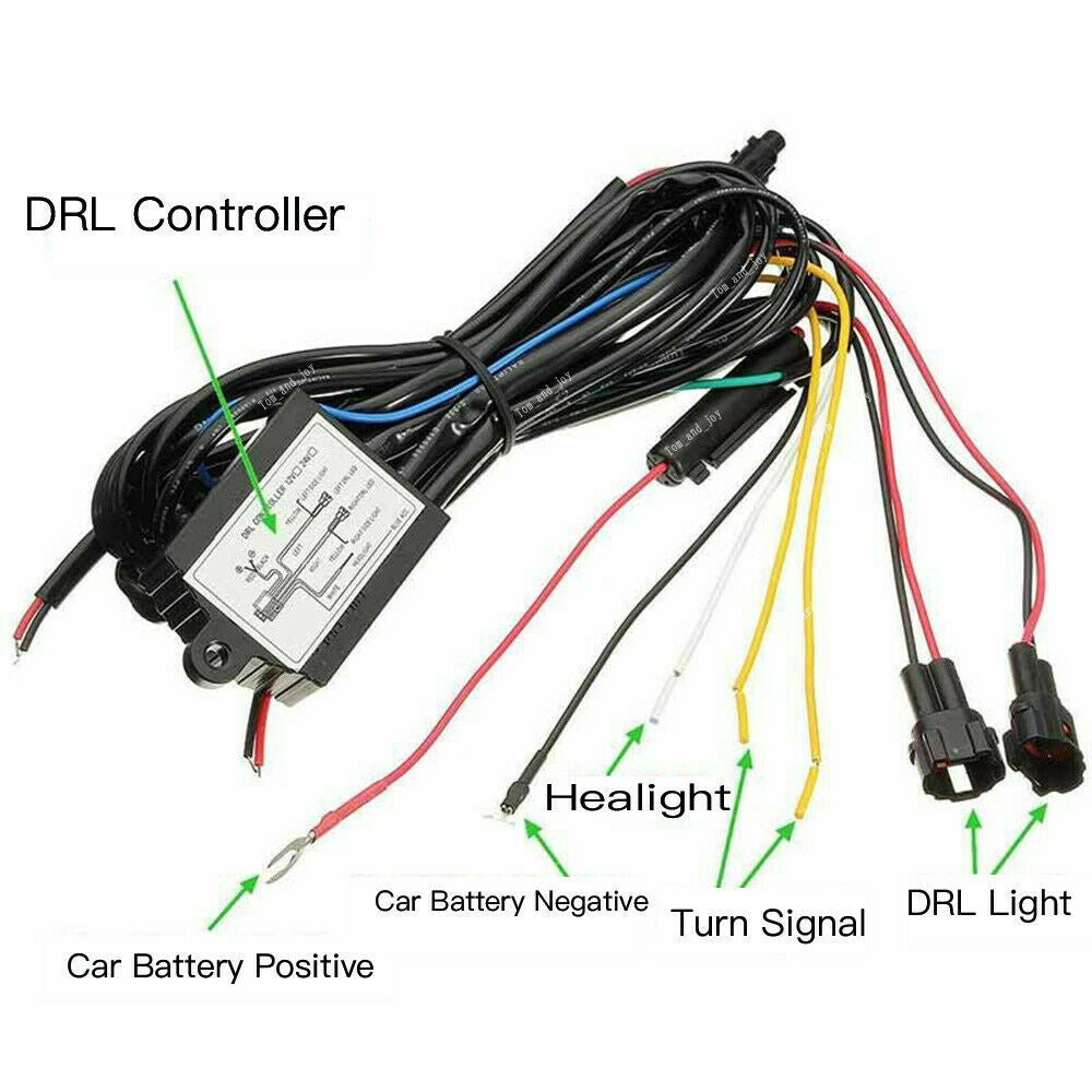 LED Daytime Running Light DRL Relay Harness Automatic Control On Off Module Box Q
