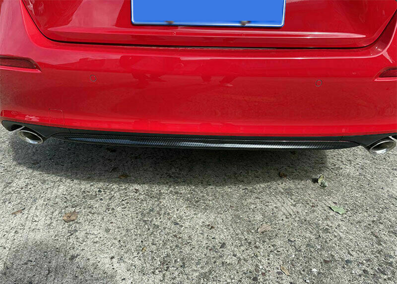 for Honda for Civic 11th 2022-2023 Carbon Fiber Rear Bumper Bottom Strip Cover Trim