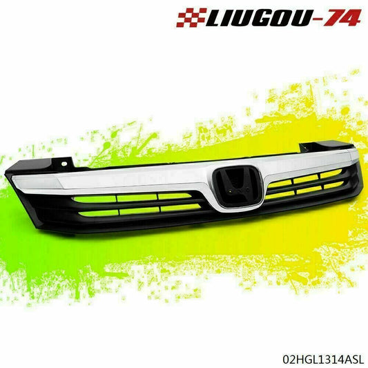 for CHRome and Black Front Bumper Upper Grille Fits 2012 for Honda for Civic 4Dr Sedan - v