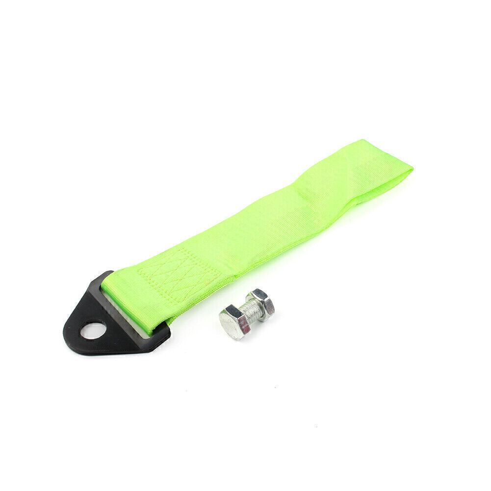 Racing Car Green Towing Strap Belts Rope Rally Hook Universal Rear/Front Bumper Q